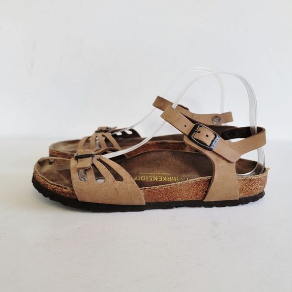 Birkenstock Bali EU 40 Medium/Narrow Tan Brown Ankle Buckle Two Strap Sandals - Picture 11 of 16